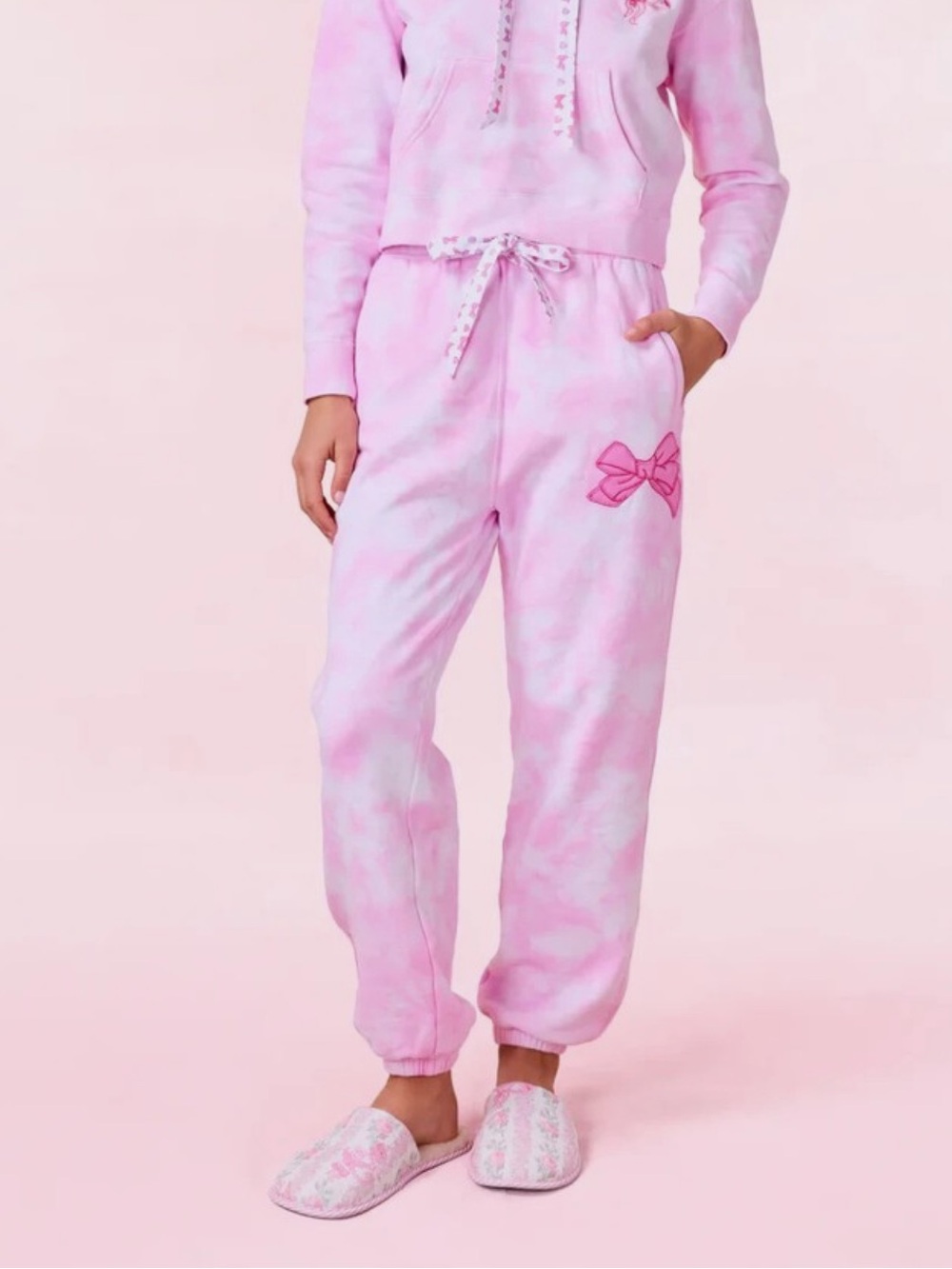 RARE Roller Rabbit X LoveShackFancy Disco Bow Sweatpants | Size L
